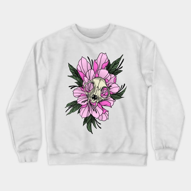 Floral Skull Crewneck Sweatshirt by WtfBugg